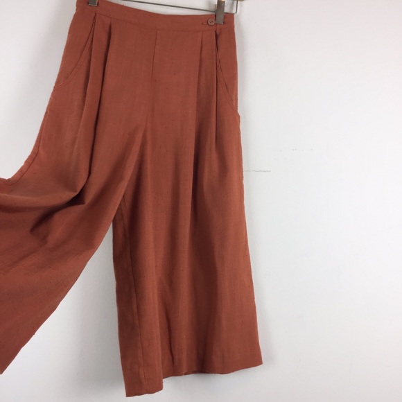 Vintage wide leg culottes palazzo cropped Capri - Picture 3 of 6